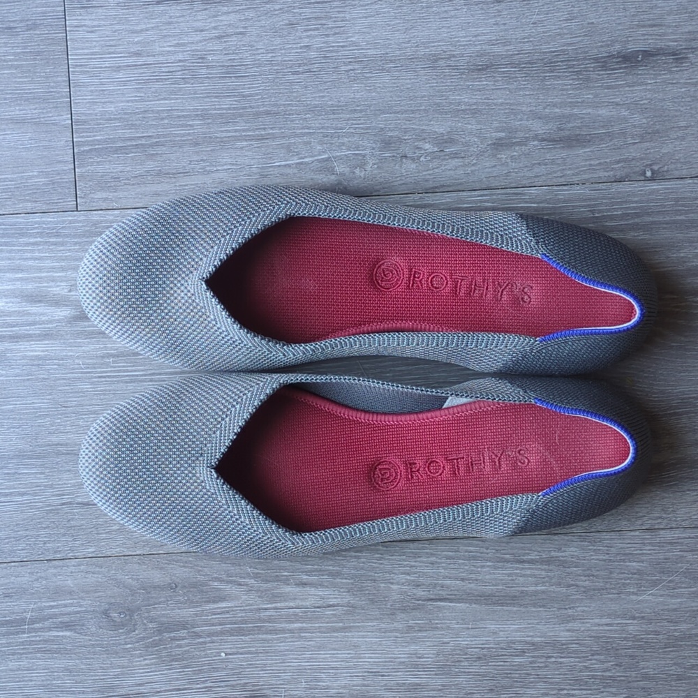Rothy's Gray Round-Toe Flats sz 11